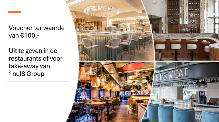 Voucher voor restaurants van 1nul8 Group