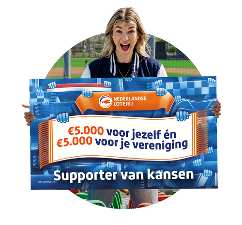 Maak kans op €5.000 voor jezelf én €5.000 voor jouw vereniging