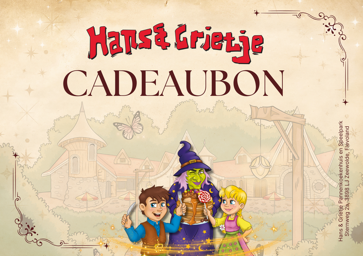 Een magische cadeaubon voor pannenkoekenhuis Hans & Grietje