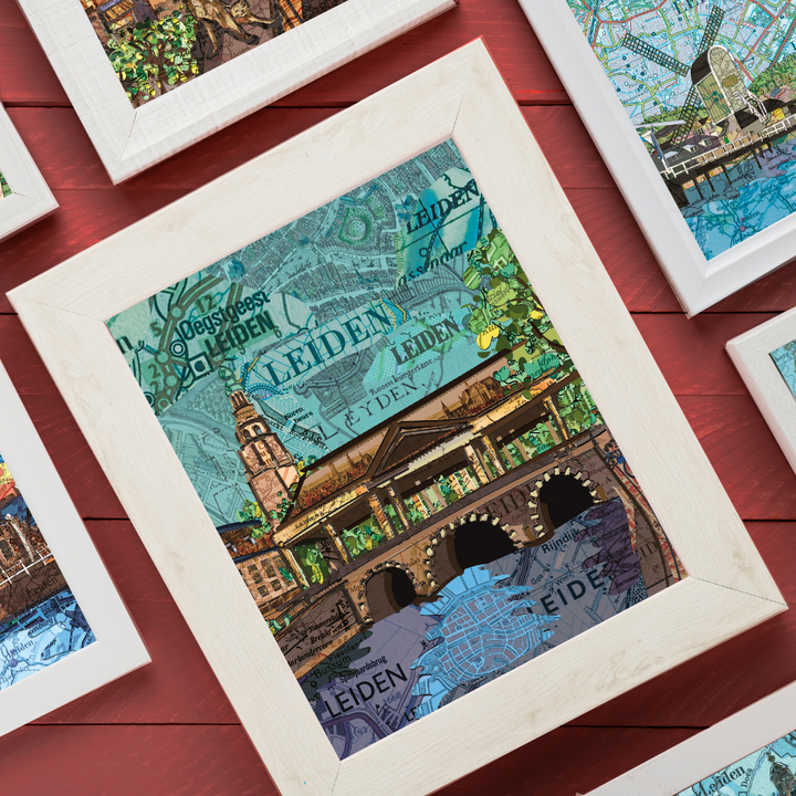 Kaartkunst A4 naar keuze van De Cartograaf 