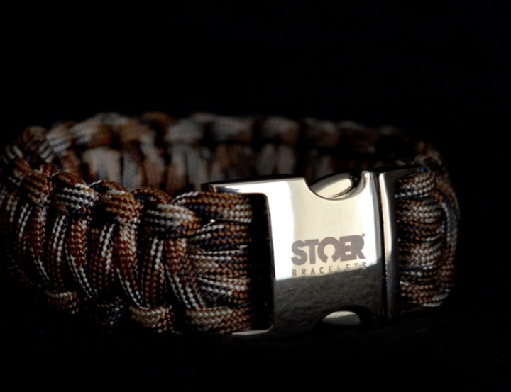 Win een stoere Paracord camo brown armband!