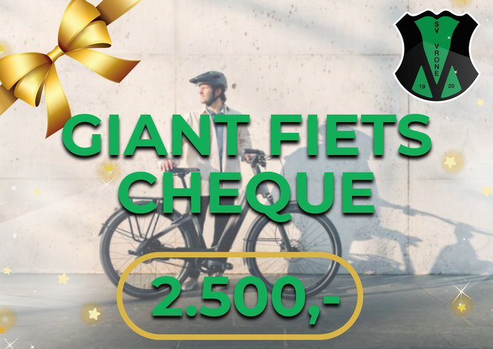 Waardecheque voor een Giant fiets naar keuze